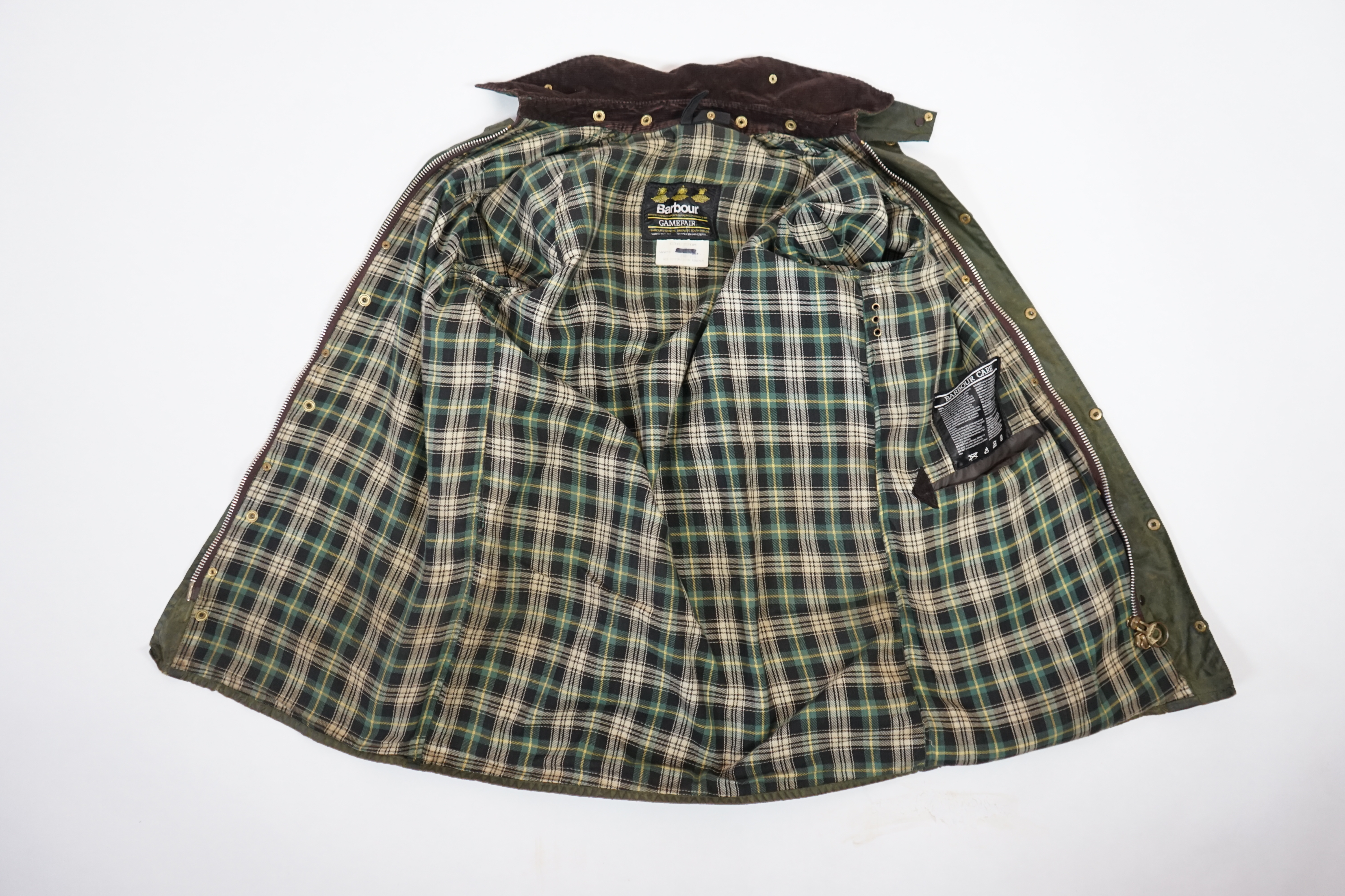 A green 1990's Barbour Gamefair jacket